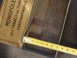 Osmanlıca & Fransızca Yazılı Teneke Sigara Kutusu 100 adetlik.Boş Dekorluk,  Koleksiyonluk Teneke Kutu.14 x 7 x 4 cm