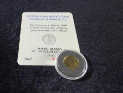 Darphane Noel Baba (St. Nicholas of Myra) 24 ayar 1,24 gr. Altın Hatıra Sikkesi