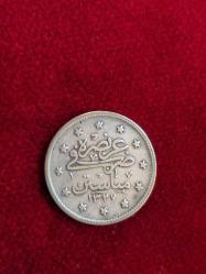 Manastır Seyehat Gümüş 2 kuruş, Sultan Mehmed Reşad 1327/3 Gümüş 2 Kuruş  Nadir. Koleksiyonluk.