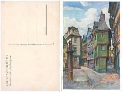 Almanya Liebig İmzalı Çizim Kartpostal