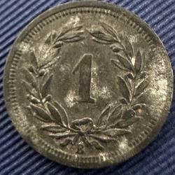 İsviçre 1 Rappen 1942. Çinko