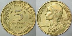 FRANSA 5 CENTIMES 1972.