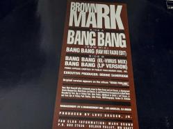 BROWN MARK BANG BANG  PLAK   - MAXI LP