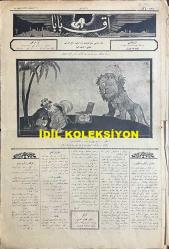 Osmanlıca Akbaba Mizah Dergisi-Gazetesi, Orijinal Dönem Basım, (Ottoman Magazine-Newspaper) - 31 Ocak (Kanun-i Sani) 1927 - Sayı: 434 - Karikatürist Ramiz Gökçe'nin Çalışması: İtalya ve İngiltere Arabistan'ı Para ile Avlayıp Taksim Etmek Üzereler... 