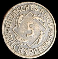 Almanya 1936 5 Reichspfenig