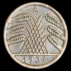 Almanya 1936 5 Reichspfenig