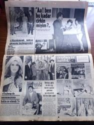 Günaydın Gazetesi - Turkish Newspaper - 15 Şubat 1971 - Ferruh Bozbeyli Yüksel Menderes ve Sadettin Bilgiç'i İzmir havaalanında onbin kişi karşıladı Fotoğrafı - Demokrat Parti Ege'den taarruzu geçti - Ajda Pekkan Paris'te Fransız kızı Anjelik'i evlat edindi Fotoğrafı - Diyanet İşleri Başkanı Lütfi Doğan peruk dinimize aykırı dedi - Bülent Ecevit dinamitleme ve banka soygunu olaylarında iktidarın rolü var dedi - Aşk doktoru Werner Schütze Almanya'yı birbirine kattı Fotoğrafı - Mehmet Ali Aybar Türkiye İşçi Partisi'nden istifa etti fotoğraf - kocası çek bombası Olinka Berova'ya soyunmayı yasak etti Fotoğrafı - ölümden korkmayanlar filmi fotoğraf - Pamuk Prenses ve Yedi Cüceler başrolde Zeynep Değirmencioğlu Fotoğrafı - İstanbul Ankara İzmir Radyosu Programı -  Jim Maykıl Foto Roman - Beyoğlu sosyal sigortalar Hastanesi'nde cinler top oynuyor - banka soygunları ve sabotajları artınca Vali Vefa Poyraz tedbir alınması için toplantı yaptı - Feri Cansel yapılan tabloyu beğenmedi Fotoğrafı