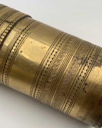 OSMANLI DÖNEM İŞLEMELİ BÜYÜK BOY PİRİNÇ KAHVE DEĞİRMENİ