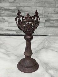 1800'ler Antika Osmanlı Dönem Kilise İşi Mumluk - Şamdan