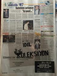 HAFTA SONU DERGİ - GAZETESİ EKSTRA EKİ DOĞUM GÜNÜ HEDİYESİ (TURKİSH MAGAZINE - NEWSPAPER) - TAM TAKIM 8 SAYFADIR - 6 MART 1987 - Sayı:10 -Müjdat gezen-Nil Ünal-Ercüment kavaklı-Kazım Oksay-Erkan Özerman-Mesut Yılmaz-İlhan aküzüm-veysel Atasoy-mükerrem taşçıoğlu-nejat tümer-Nurettin Ersin-Tahsin Şahinkaya-Sedat Celasun-Seyyal Taner-Mehmet Aydın-Behiye Aksoy-Anuş Bakış-Botan Aşireti-Banu Alkan-Tahsin Kaya-Semih Bayülken-Zeki Alasya-Oya Alasya-Zafer Par-Leman Sam-Fahri İpek-Banu Alkan-Muhittin Silahtaroğlu-Garo Mafyan-Arif Mardin-Yves Duteil-Grup Seth-Alpay-Tuluğ Çizgen-Hülya Sözer-Şenol Öztürk-Bahar Ersoy-Engin Özer-Aytaç Arman-Erol Büyükburç-Emel Büyükburç-Hülya Sözer-Lili Garih-Semra Özal-Melike Hasefe-Fatoş Saka-İnci Pirinççioğlu-Figen Çelik-Leyla Yeniay Köseoğlu-Atılay Kandemir-Vitali Hakko-Cem Hakko-Atilla Çelebi-Zerrin,Giray Bilimer-Corcio Karako-Doğan Üzümcigil-Ahmet Bakılbaş-Nuri adarıcı-Orhan Tan-Mehmet Bulut-Nermin Ertüngü-Melahat Ertüngü-Murat Elagöz-Münevver Elagöz-Nejat Arse