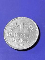 LOT.17 » Almanya 1 Mark 1981 iyi kondüsyonda orjinaldir