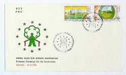 1988 FDC Kırsal Alan İçin Avrupa Kampanyası, Ankara, 19.10.1988, PTT M.O.B.Y.D. İlk Gün Zarfı (FDC-401)