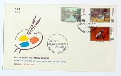 1989 FDC Devlet Resim ve Heykel Sergisi, Ankara, 30.10.1989, PTT M.O.B.Y.D. İlk Gün Zarfı (FDC-417)