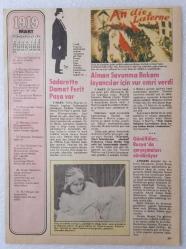 1919 = ( Mart-nisan ) - Sadarette Damat Ferit Paşa var • Boğazlıyan kaymakamı Kemal bey idam edildi • Cenevre'de Milletler meclisi •Alman savunma bakanı isyancılar için vur emri verdi ~ [ ÇİFT TARAFLI ]