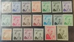 1957 Atatürk Çift Çizgi Çerçeveli Portre Pulları