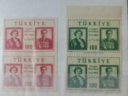 1956 İran Hükümdarları'nın Türkiye'yi Ziyaretleri Pulları