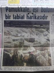 Hürriyet Gazetesi Kupürü - Turkish Newspaper - 20 Haziran 1972 - İl'den İl'e Türkiye hazırlayan Metin Soysal - Denizli - Denizli'nin yetiştirdiği ünlü Ressam İbrahim Çallı Fotoğrafı - Denizli'nin topraklarından bolluk ve bereket saçılır - Aşk tanrıçası afrodit bile güzelliğini korumak için Denizli'nin kaplıca sularından getirmiştir - Denizli'de ataların dilinden sözler - Denizli'nin adı nereden gelir - Deniz gibi suyuna bakarak Denizli dediler Fotoğrafı - Pamukkale eşi bulunmayan bir tabiat harikasıdır - Pamukkale'yi kayalardan dökülen kireçli sular meydana getirmiştir Fotoğrafı - Denizli'de çeşitli uygarlıkların izine rastlamak mümkündür - Denizli'nin yolları türküsü - Horozu ile ünlü ilimiz Denizli'nin kimlik kartı - Denizli'de okur yazar oranı - Denizli'de turistik aylar - Denizli'nin milli oyunları - Denizli'nin milli kıyafetleri - Denizli'de yemek ve tatlılar - Denizli'nin neleri ünlü - Akbank resim ve fotoğraf yarışmaları - Atatürk'ün kur'an-ı Kerim'i - Milli piyango Dün çekildi