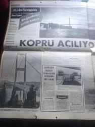 Hürriyet Gazetesi - Turkish Newspaper - 29 Ekim 1973 - Cumhuriyetin 50. Yılı - 4 ülke devlet başkanının Hürriyet aracılığıyla Türk milletine 50. Yıl mesajı fotoğraflar - Hürriyet'in 50. Yıl armağanı Türk ünlüleri heykel müzesi açıldı fotoğraf - Ankara'da Cumhuriyet Bayramı törenleri - Mısır Türkiye'den Amerikan uçakları için bilgi istedi - liderlerle görüşen Bülent Ecevit demokratik rejimi aksatmadan yürüteceğiz dedi fotoğraf - Süleyman Demirel rejim işledikçe problem çözülür dedi - 50. Yılda Türk işçisinin dev eseri Boğaz Köprüsü açılıyor fotoğraf - köprüden geçecek otobüslerin güzergahı belli oldu - Boğaz köprüsü'nün kuralları - cumhuriyetin 10. Yıl şenlikleri 3 gün 3 gece sürmüştü Fotoğrafı - 10. Yıl marşı - ölüme meydan okuyan artistler John Wayne Douglas Fairbanks Burt Lancester Fotoğraflar - televizyonda bugün - bir devrin romanı yazan Halide Nusret Zorlutuna Yazı Dizisi - Cumhuriyetimizin 50. Yılın sebebi ile Süleymaniye Camisinde mahya Fotoğrafı - tekel binasında sigara kulesi