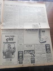 Hürriyet Gazetesi - Turkish Newspaper - 12 mart 1973 - yeni cumhurbaşkanı 28 Mart'ta yemin edecek - Cevdet Sunay'ın koltuğu yeni sahibini bekliyor fotoğraf - 12 Mart muhtırasından 13 Mart'a - başkanlık seçimine 24 saat kaldı - seçimin ne şekilde yapılacağı belli oldu - 12 Mart 1971'den sonra Türkiye'de neler oldu - kadın memurların 20 erkeklerin 25 yılda emekli olabilmesi istendi - Makarios yönetimi Rauf Denktaş'a pasaport vermemekte ısrarlı - Zeki Müren'in villasına taksi girdi fotoğraf - San Remo şarkı festivali sonuçlandı - Peppino Di Capri Birinci Peppino Gagliardi ikinci Milva 3. Oldu fotoğraf - Fransa ve Arjantinde seçimler yapıldı - Amerika ortak pazardan malları için taviz istedi - geriye bakmayacağım yazan ve çizen Faruk Geç - serbest kürsü herkese söz hakkı yöneten Tahsin Öztin - İstanbul Ankara İzmir Radyosu Programı - burç falınız - Kerbela röportaj Necmi Onur fotoğraflar Necdet İşler Yazı Dizisi - Hz Ali'nin yıkandığı yer Fotoğrafı - Hz Ali'nin 1300 yıllık küfedeki evi