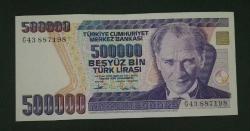 7 Emisyon G 43 Seri 500 Bin Lira Çil altı