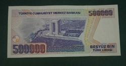 7 Emisyon G 08 Seri 500 Bin Lira Çil altı
