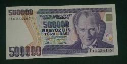 7 Emisyon F 16 Seri 500 Bin Lira Çil