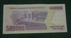 7 Emisyon J 38 Seri 500 Bin Lira Çil