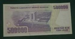 7 Emisyon L 82 Seri 500 Bin Lira Çil altı