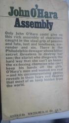 ASSEMBLY ©1960,1961 .. John O'Hara ..  (CORGI Books / print 3-1966)  .. “26 Stories” .. Nostalgic Bookshelf
