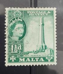 İngiliz Yönetimindeki Malta 1956- damgalı