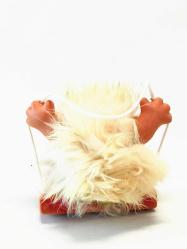 Vintage Rauls Happy Gang Salıncakta Maymun Gonk Troll Bebek Oyuncak Figür İngiltere Yapımı 1960'lar. Tüyleri Tavşan Tüyü.