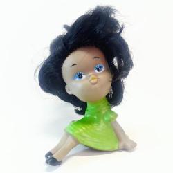 Vintage Esmer Kauçuk Bebek Oyuncak