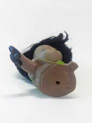 Vintage Esmer Kauçuk Bebek Oyuncak