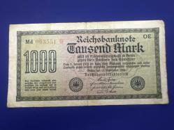 Almanya 1000 Mark 1922
