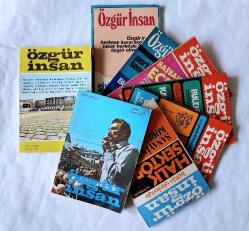 ÖZGÜR İNSAN Aylık Dergi, 1972 - 1978, Sayı: 1, 6, 8 - 12, 14 - 19, 24, 26, 29, 41, 42, 46, 47, 48, 54 [22 ADET]