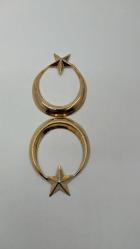 AY YILDIZ,2 ADET OLDUKÇA ÇOK ŞIK VE ZARİF AY YILDIZ 575