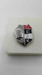 ROZET, BEŞİKTAŞIMIZ VE ATATÜRK ÜN MİNELİ VE GÜMÜŞ KAPLAMA KULLANILMAMIŞ KUTUSUNDA ÖZEL ROZETİ 598