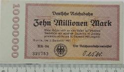 1923 ALMANYA BERLİN 10.000.000 MARK ORİJİNAL ŞEHİR KAĞIT PARASI HR-24.321753 SERİ NOLU ÇOK NADİRDİR