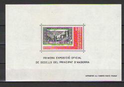 LOT.12 » Fransız Andorra 1982  - Uluslararası Pul Sergisi MNH - Damgasız - Blok