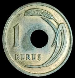 1951 Delikli 1 Kuruş