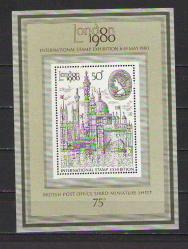 LOT.9 » İngiltere 1980 -  Londra 80 pul sergisi bloğu   -  MNH - Damgasız