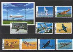 Gambia  - Uçaklar - MNH ve Damgasız  - Seri ve blok