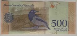 VENEZUELA 500 BOLİVAR 2018 ÇİL PARA RESİMDEKİ