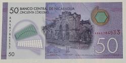 2021.NİKARAGUA 50  CORDOBAS POLİMER ÇİL  PARA