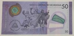 2021.NİKARAGUA 50  CORDOBAS POLİMER ÇİL  PARA