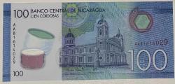 2021.NİKARAGUA 100  CORDOBAS POLİMER ÇİL  PARA