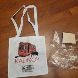 KADIKÖY BELEDİYESİ ÇİFT TARAFLI BEZ ÇANTA. SIFIR POŞETİNDE. KOLEKSİYONLUK.