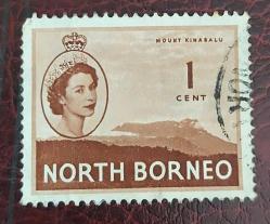 İngiliz sömürgesi Kuzey Borneo - damgalı