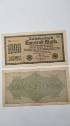 PARA 1922 YILI ALMANYA BÖLGESEL 1000 MARK 449