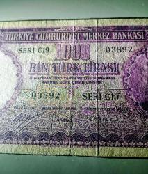 5. Emisyon 1000 lira mor binlik